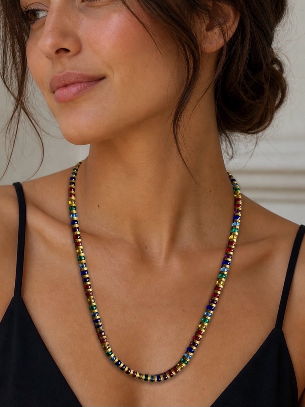 VINTAGE DEXTER WILSON Multicolor Beaded Necklace